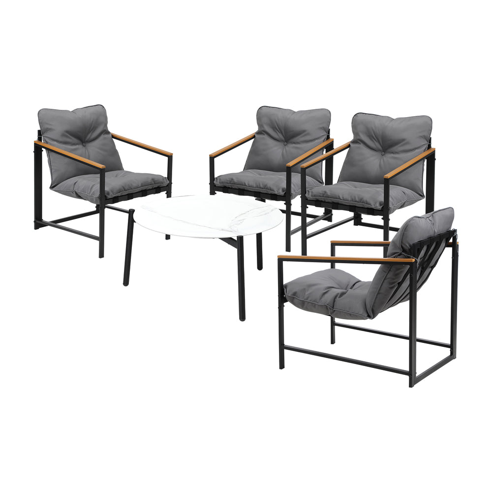 Romana 5pc Outdoor Lounge Sets | Designer Outdoor Table and Chairs Patio Set