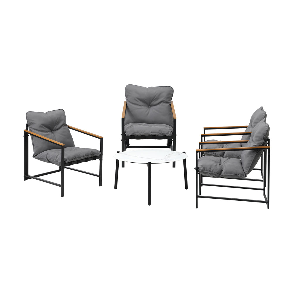 Romana 5pc Outdoor Lounge Sets | Designer Outdoor Table and Chairs Patio Set