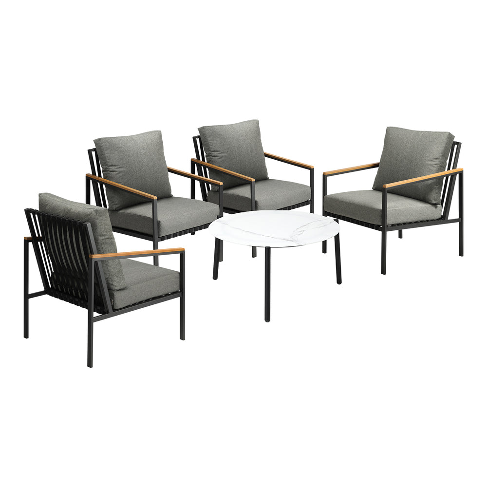 Romana 5pc Outdoor Lounge Sets | Designer Outdoor Table and Chairs Patio Set