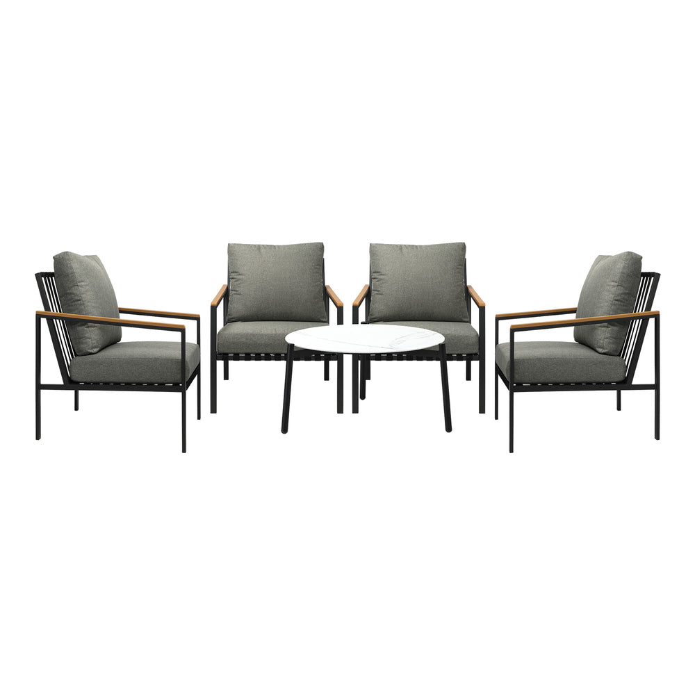 Romana 5pc Outdoor Lounge Sets | Designer Outdoor Table and Chairs Patio Set