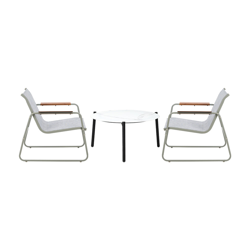 Blanco Nuovo Modern Designer Outdoor Set | 3,4 or 5 Piece White Patio Lounge Table Chair Setting