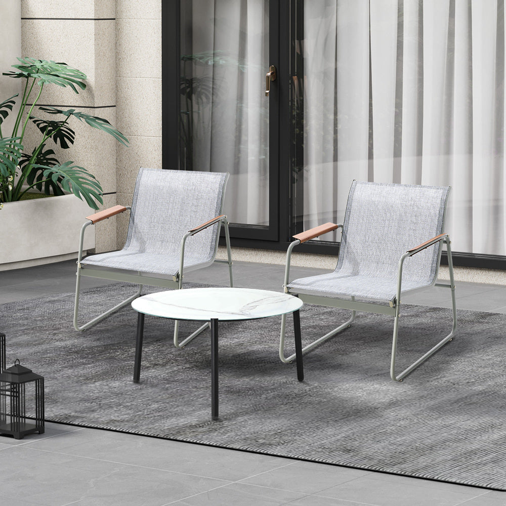 Blanco Nuovo Modern Designer Outdoor Set | 3,4 or 5 Piece White Patio Lounge Table Chair Setting