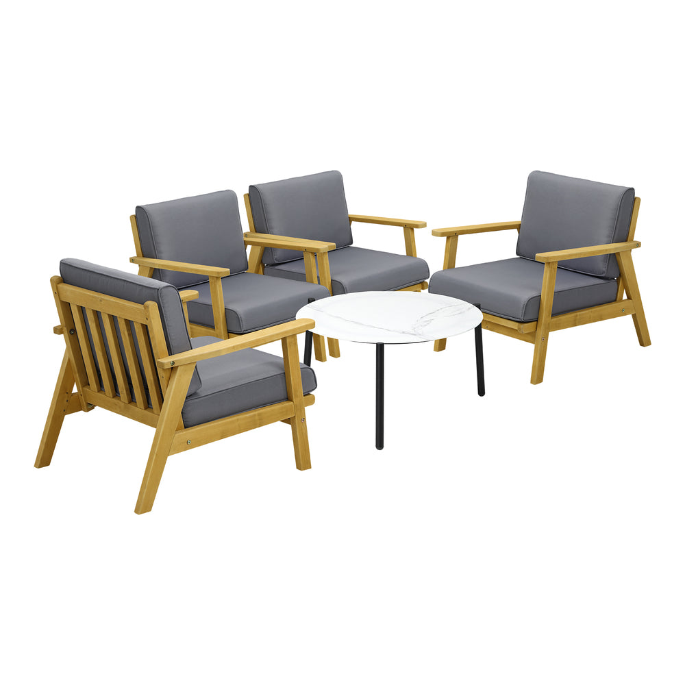 Romana 5pc Outdoor Lounge Sets | Designer Outdoor Table and Chairs Patio Set