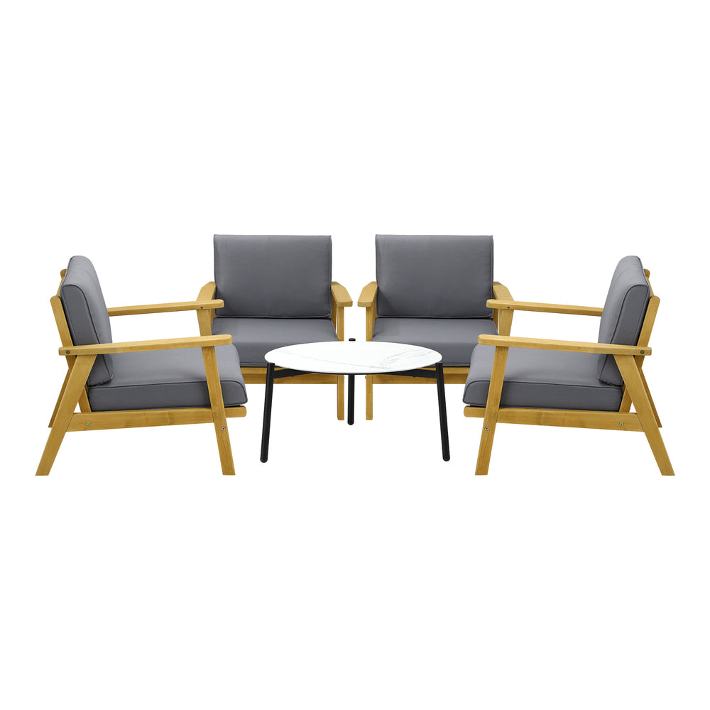 Romana 5pc Outdoor Lounge Sets | Designer Outdoor Table and Chairs Patio Set