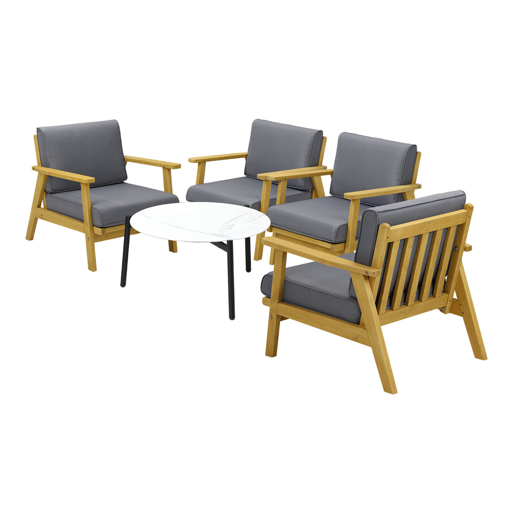 Romana 5pc Outdoor Lounge Sets | Designer Outdoor Table and Chairs Patio Set