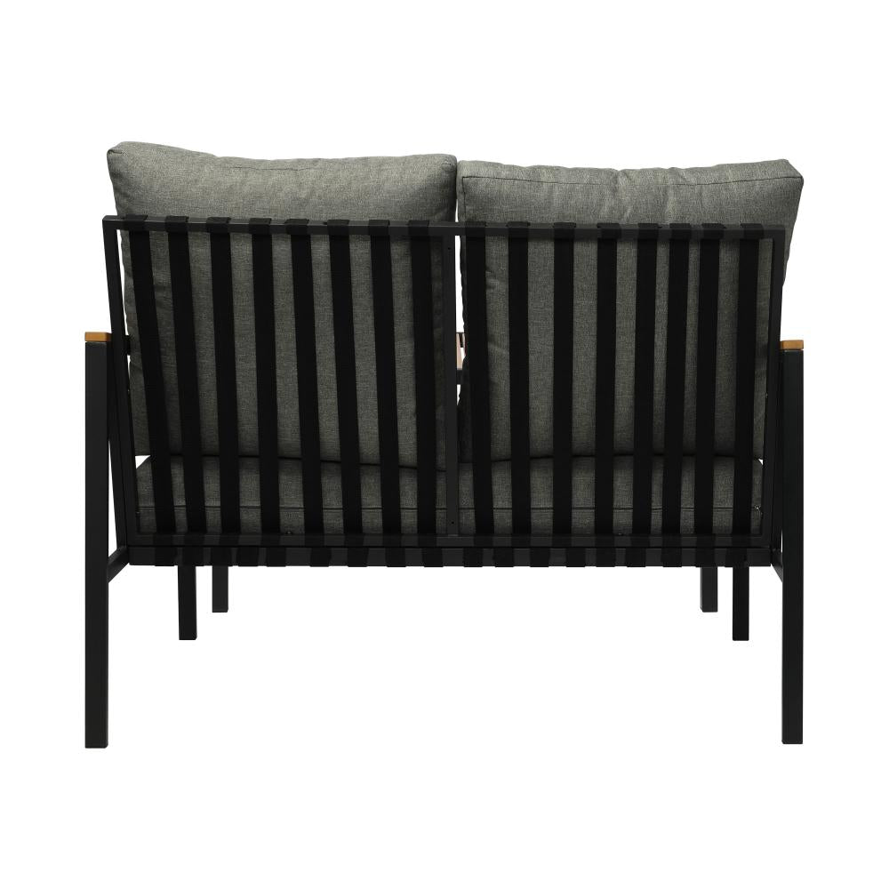 Peruzzi Deluxe Outdoor Furniture Set | Cushioned Metal Wood Patio Setting