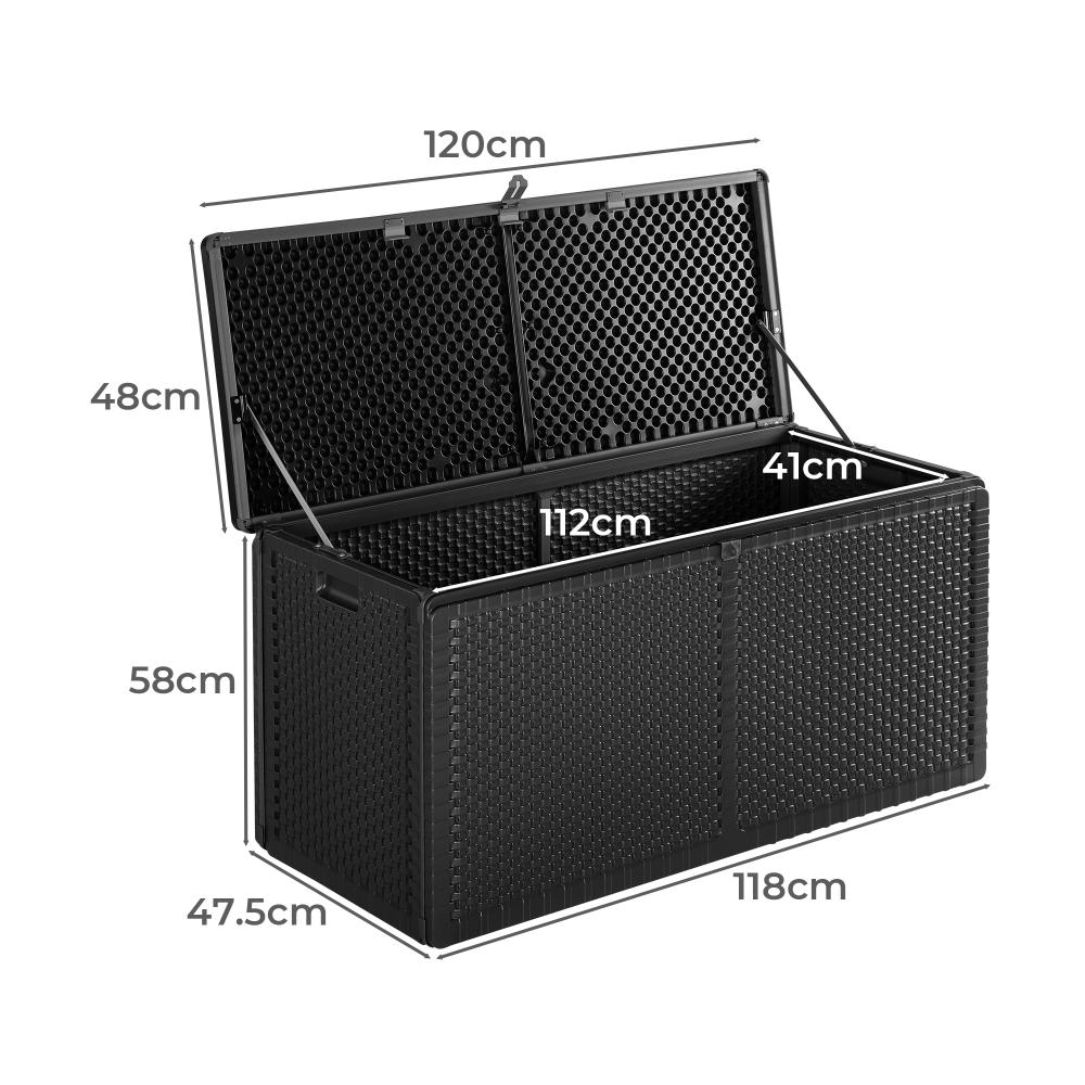 Super Premium 310L Outdoor Storage Box and Bench | Lockable Weatherproof Garden Storage Box