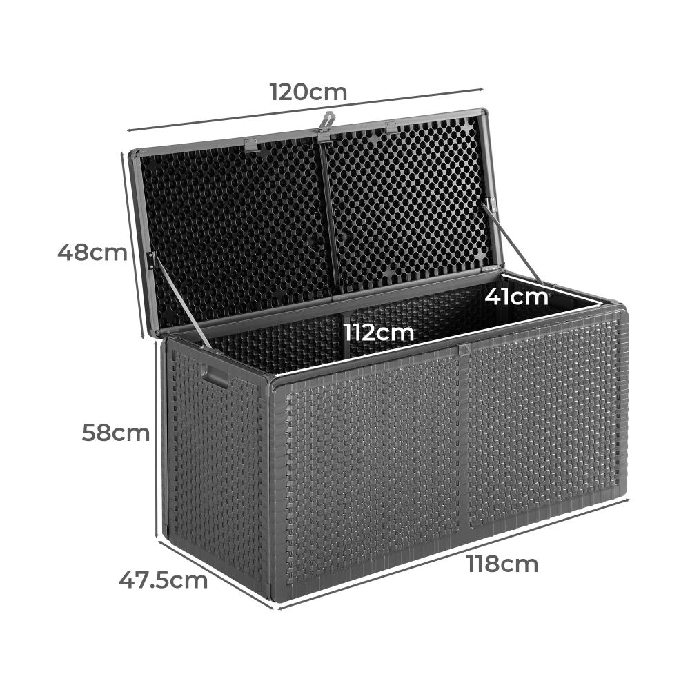 Super Premium 310L Outdoor Storage Box and Bench | Lockable Weatherproof Garden Storage Box