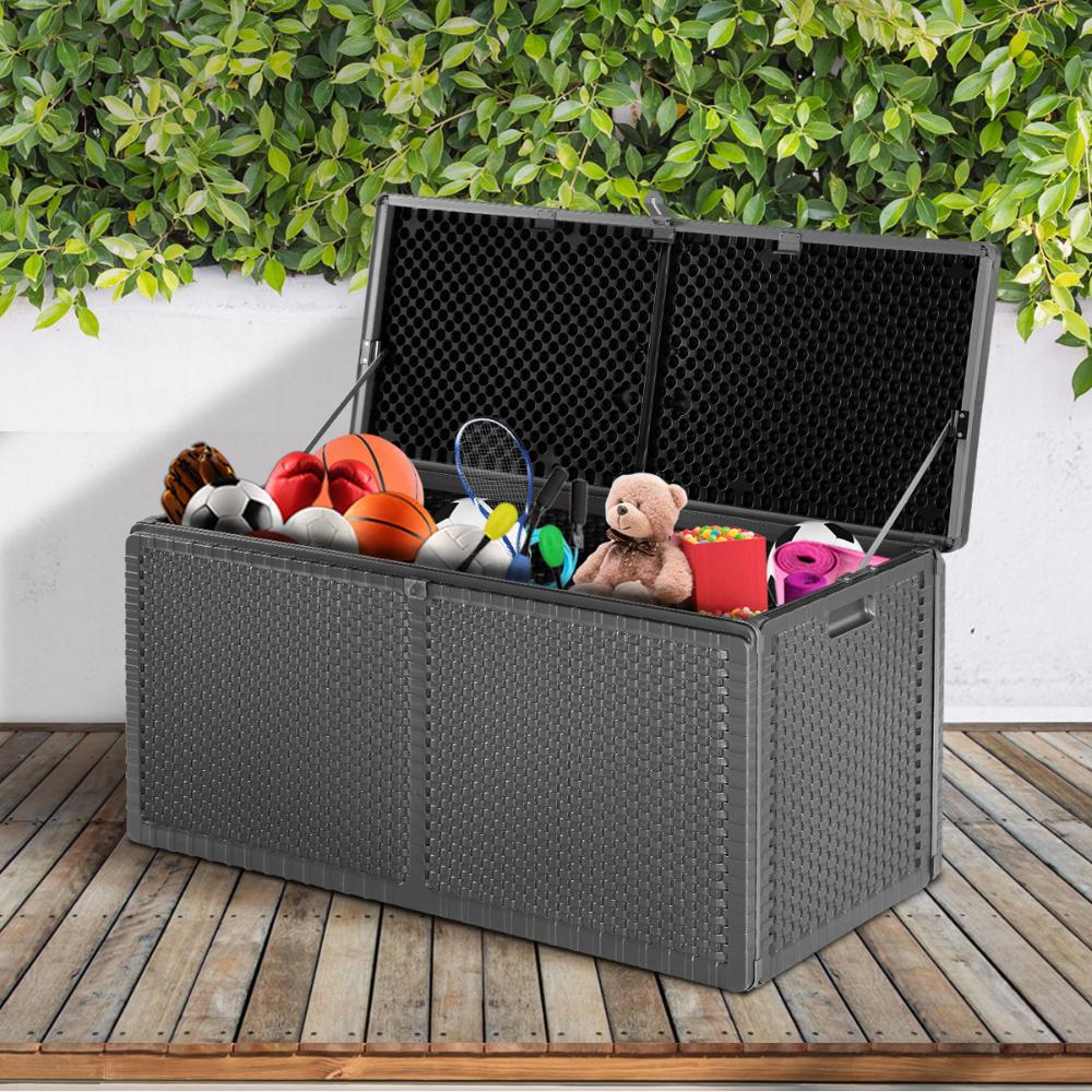 Super Premium 310L Outdoor Storage Box and Bench | Lockable Weatherproof Garden Storage Box