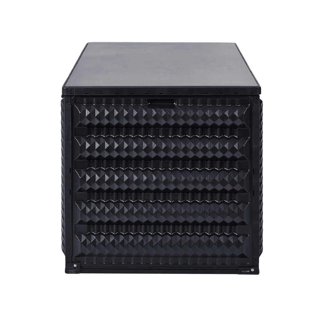 Forte 680L Extra Large Weatherproof Outdoor Storage Box | Foldable Pool Garden Storage Box