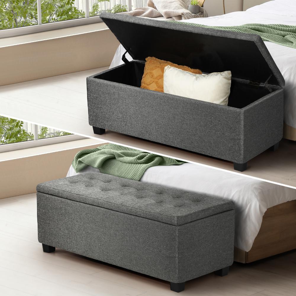 Premium Two in One Ottoman Storage Box and Seating Bench | Blanket Box