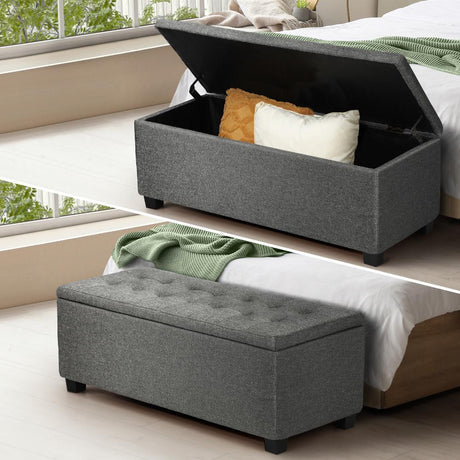 Premium Two in One Ottoman Storage Box and Seating Bench | Blanket Box
