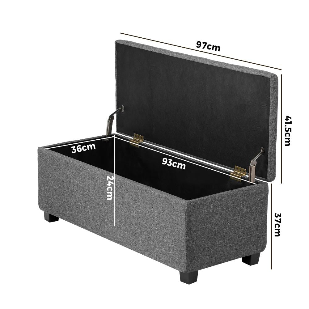 Premium Two in One Ottoman Storage Box and Seating Bench | Blanket Box