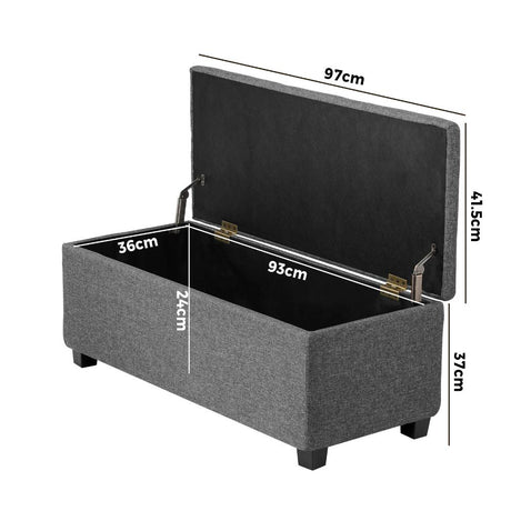 Premium Two in One Ottoman Storage Box and Seating Bench | Blanket Box
