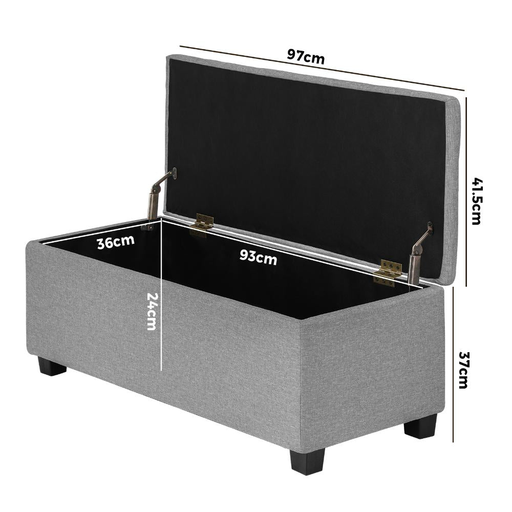 Premium Two in One Ottoman Storage Box and Seating Bench | Blanket Box