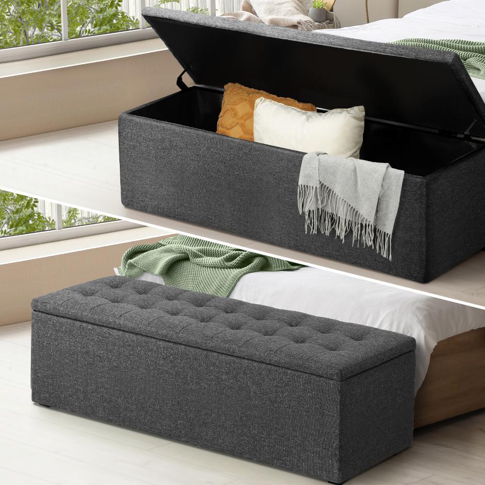 Premium Two in One Ottoman Storage Box and Seating Bench | Blanket Box