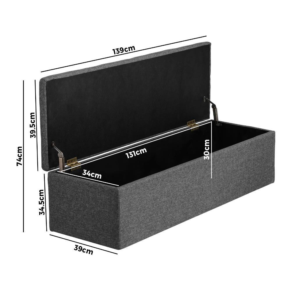 Premium Two in One Ottoman Storage Box and Seating Bench | Blanket Box