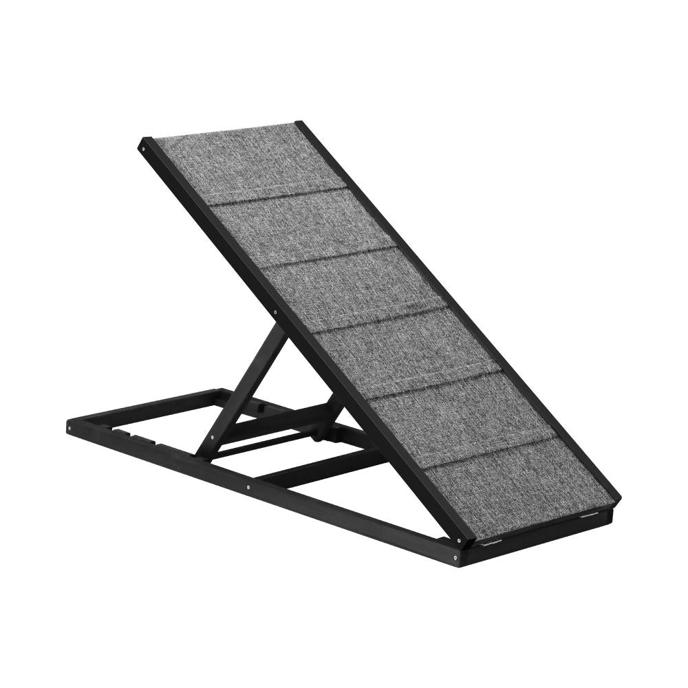 Adjustable Height Indoor Outdoor Foldable Pet Ramp | Dog Stairs Travel Ramp Extra Grip