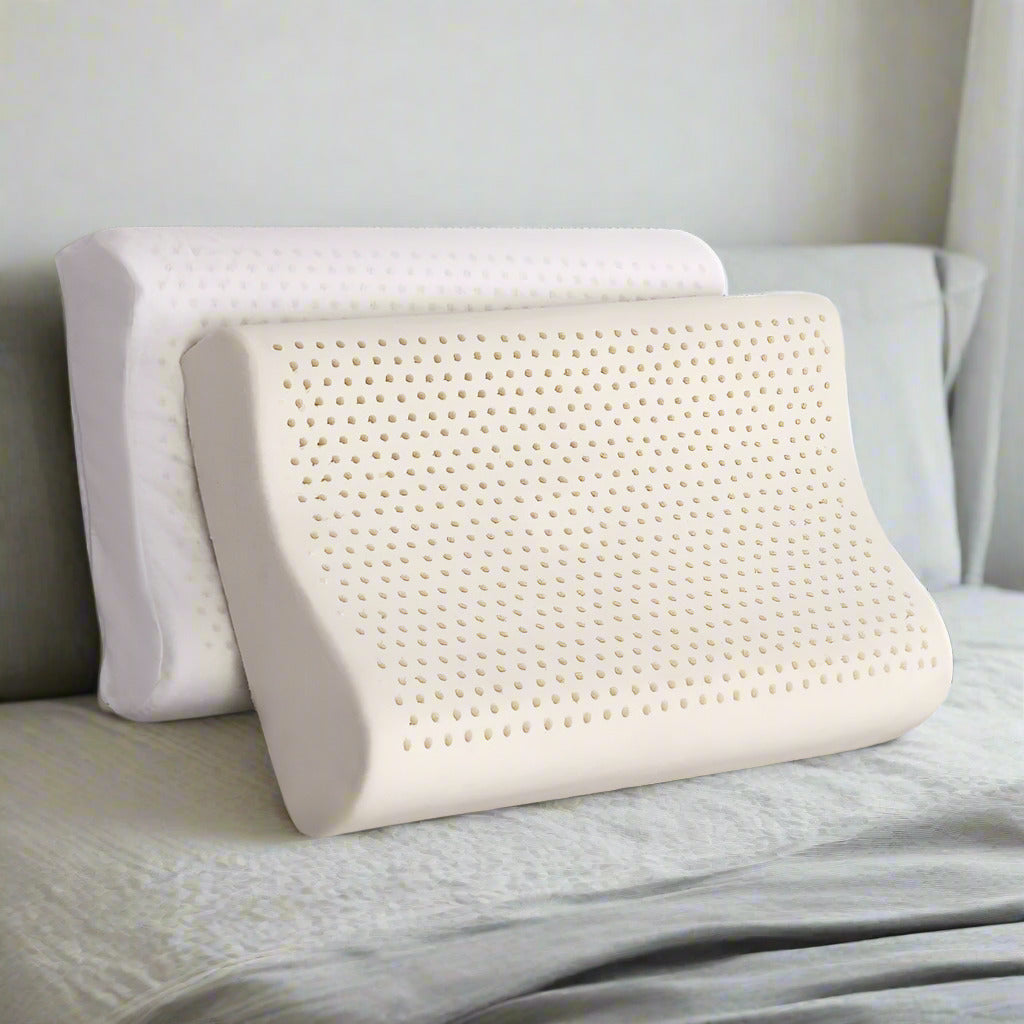 Set of Two Essezna Natural Latex Airmax Pillows | Contour 2 Position Support Pillows