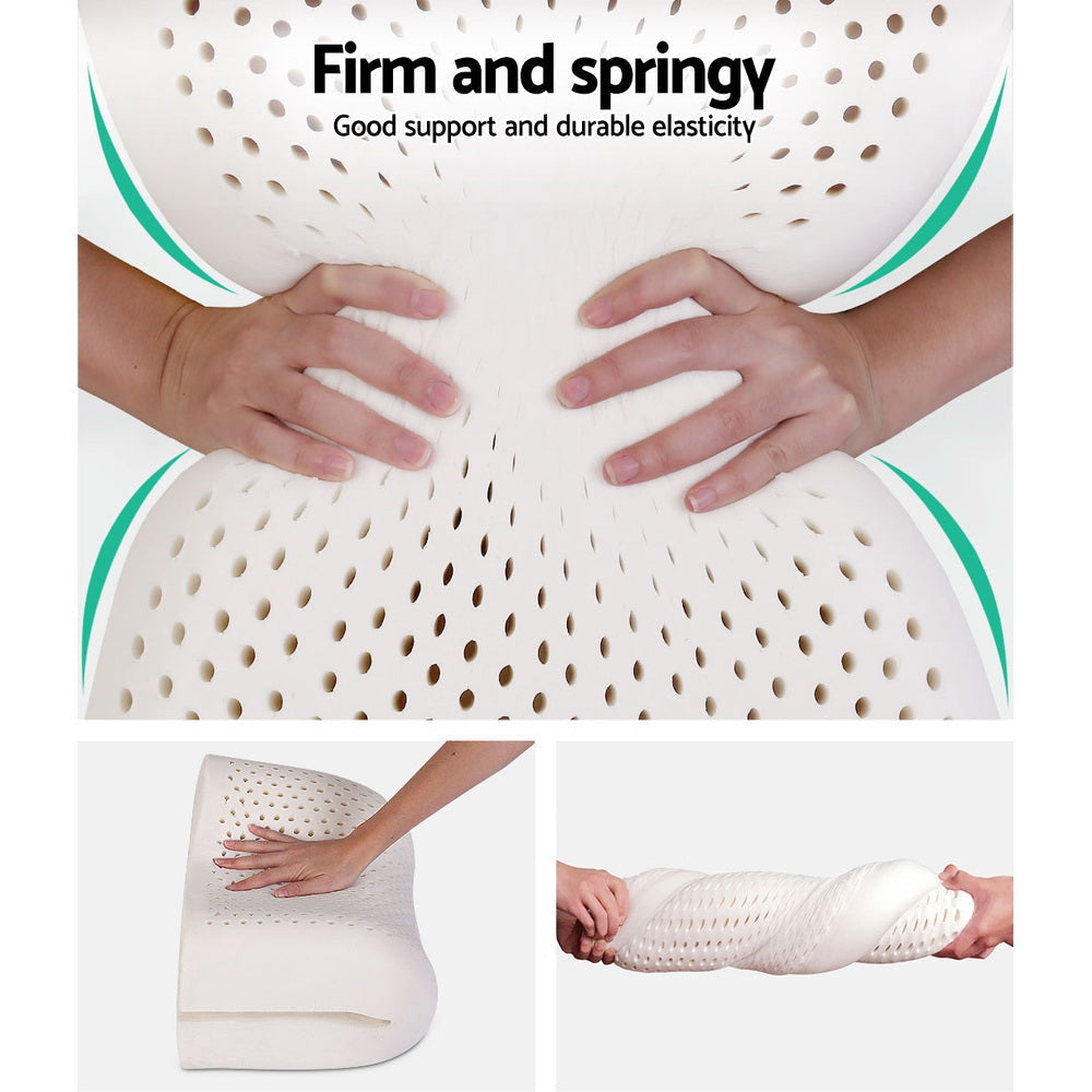 Set of Two Essezna Natural Latex Airmax Pillows | Contour 2 Position Support Pillows