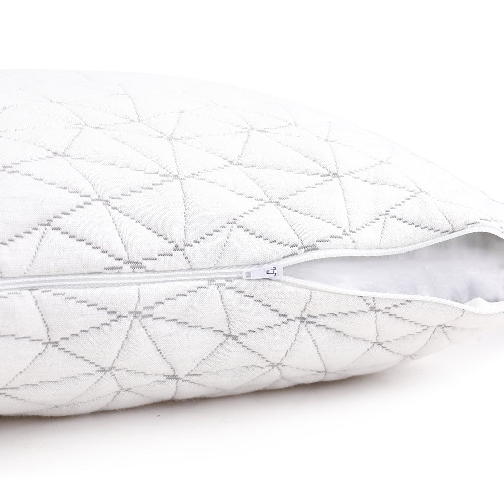 Two Essenza King Size Gel Infused Memory Foam Pillows | Hypo Allergenic Extra Large Support Pillows