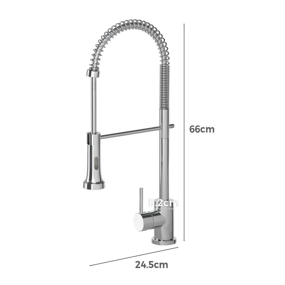 Super High Quality Pull Out Kitchen Mixer Tap in Black or Chrome | WELS 6 Kitchen Mixer Spray Faucet