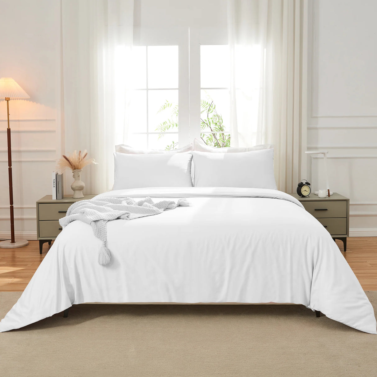 Luxiore 500TC Superior 100% Cotton Quilt Cover Set | Super Fine Pure Cotton Luxury Duvet Set