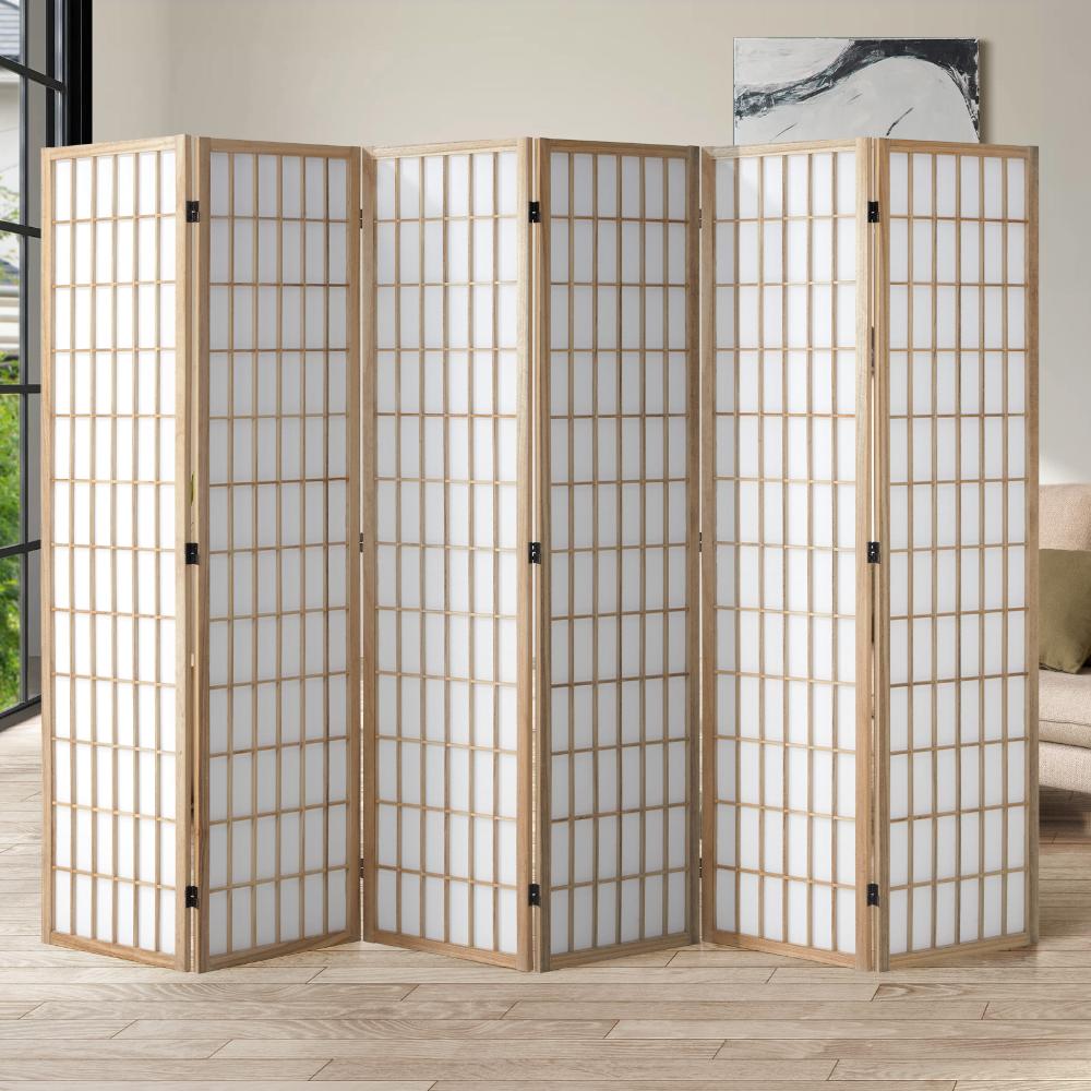 Kyoto Timber and Fabric Room Divider & Privacy Screens | Traditional Room Panel Dividers