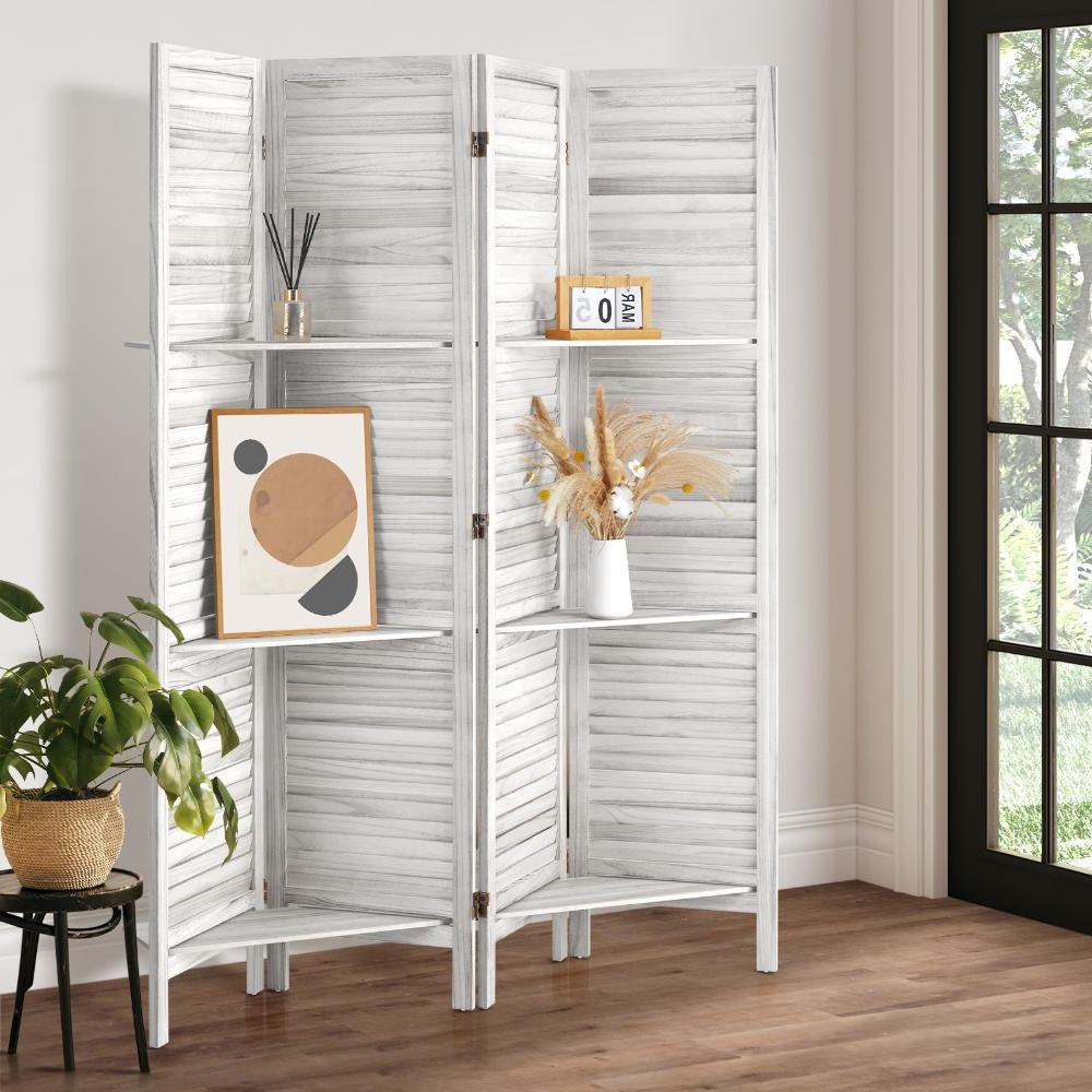 Amalfi Timber Louvre Room Divider Privacy Screen| Versatile Room Panel Divider Display