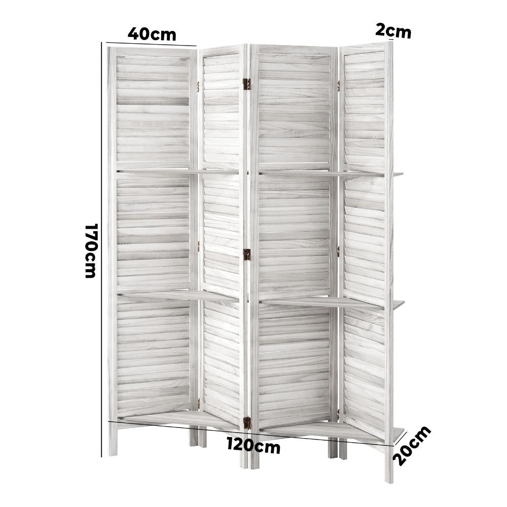 Amalfi Timber Louvre Room Divider Privacy Screen| Versatile Room Panel Divider Display