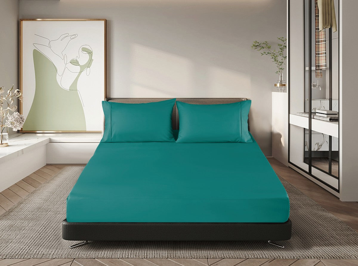 Ramesses Premium Cooling 100% Bamboo Fitted Sheet Combo Set | Deluxe Soft Cooling Bamboo Bedding