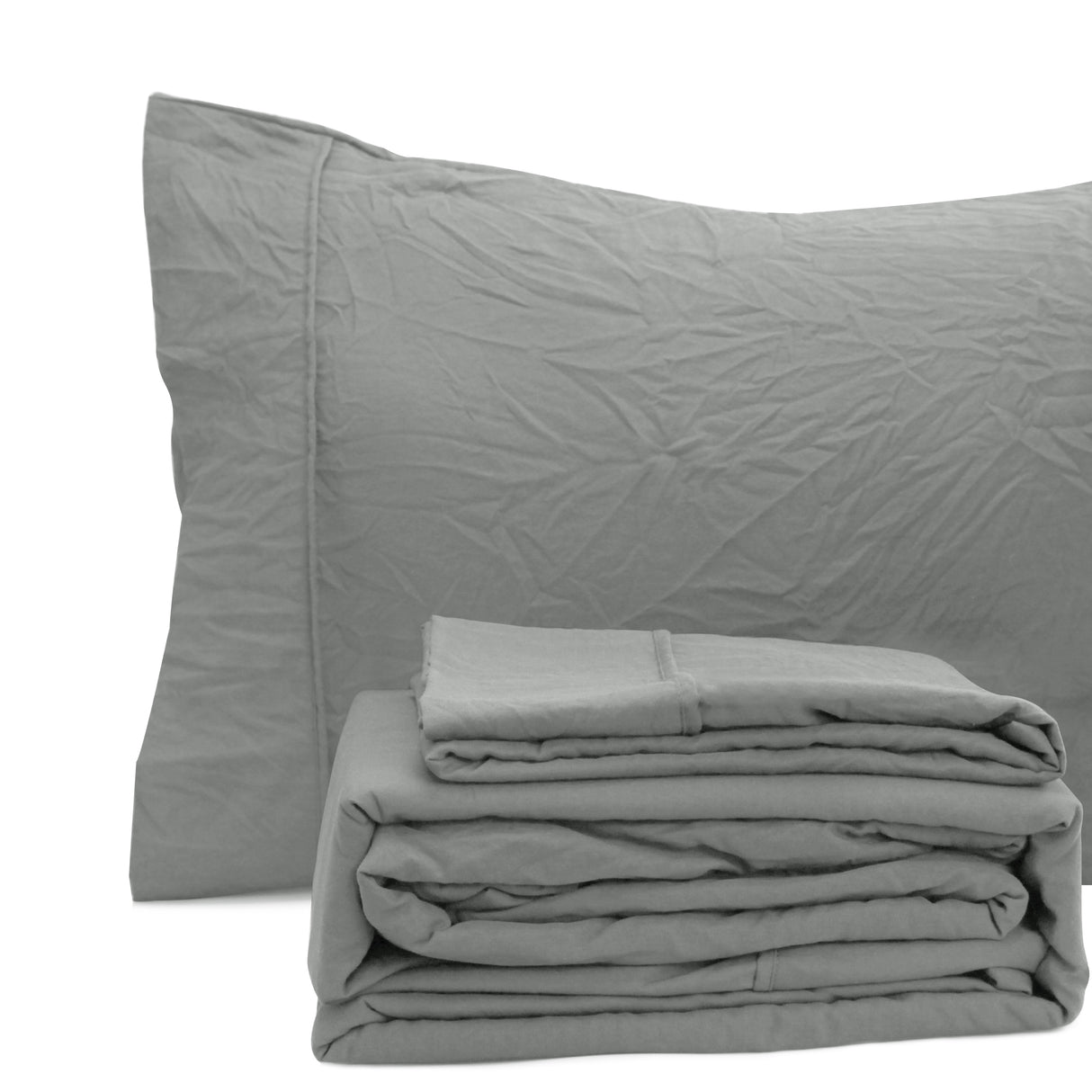 Ramesses 2000TC Soft Pebble Wash Sheet Set | Vintage Wash Breathable Sheets