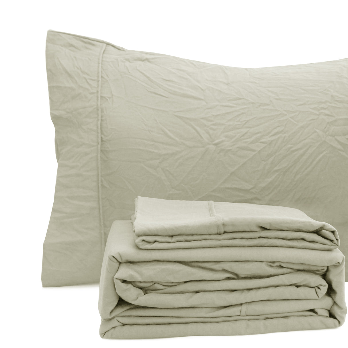 Ramesses 2000TC Soft Pebble Wash Sheet Set | Vintage Wash Breathable Sheets