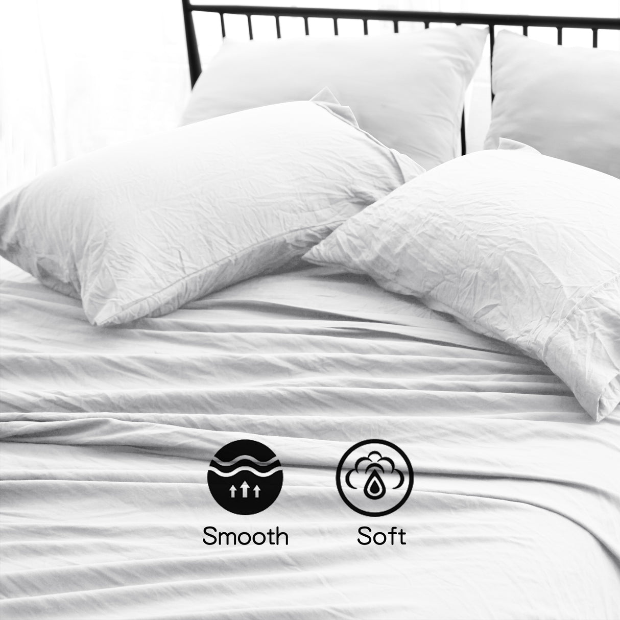 Ramesses 2000TC Soft Pebble Wash Sheet Set | Vintage Wash Breathable Sheets