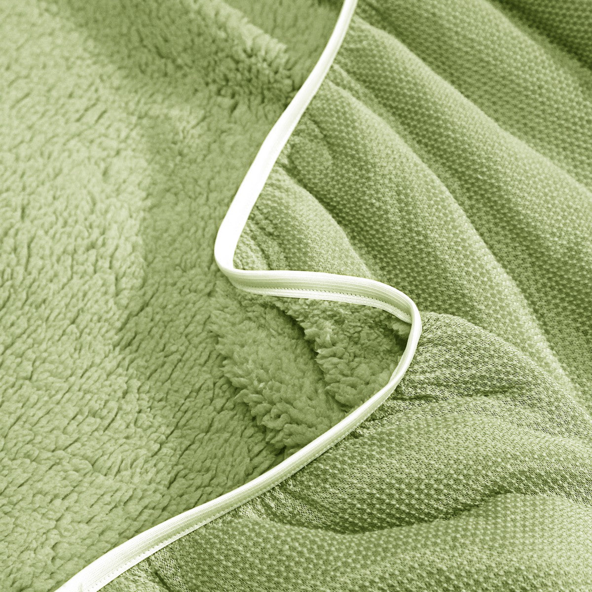 Ultra Soft Sherpa Fleece Fitted Sheet Combo Set by Ramesses | Fluffy Warm Winter Bedding Set