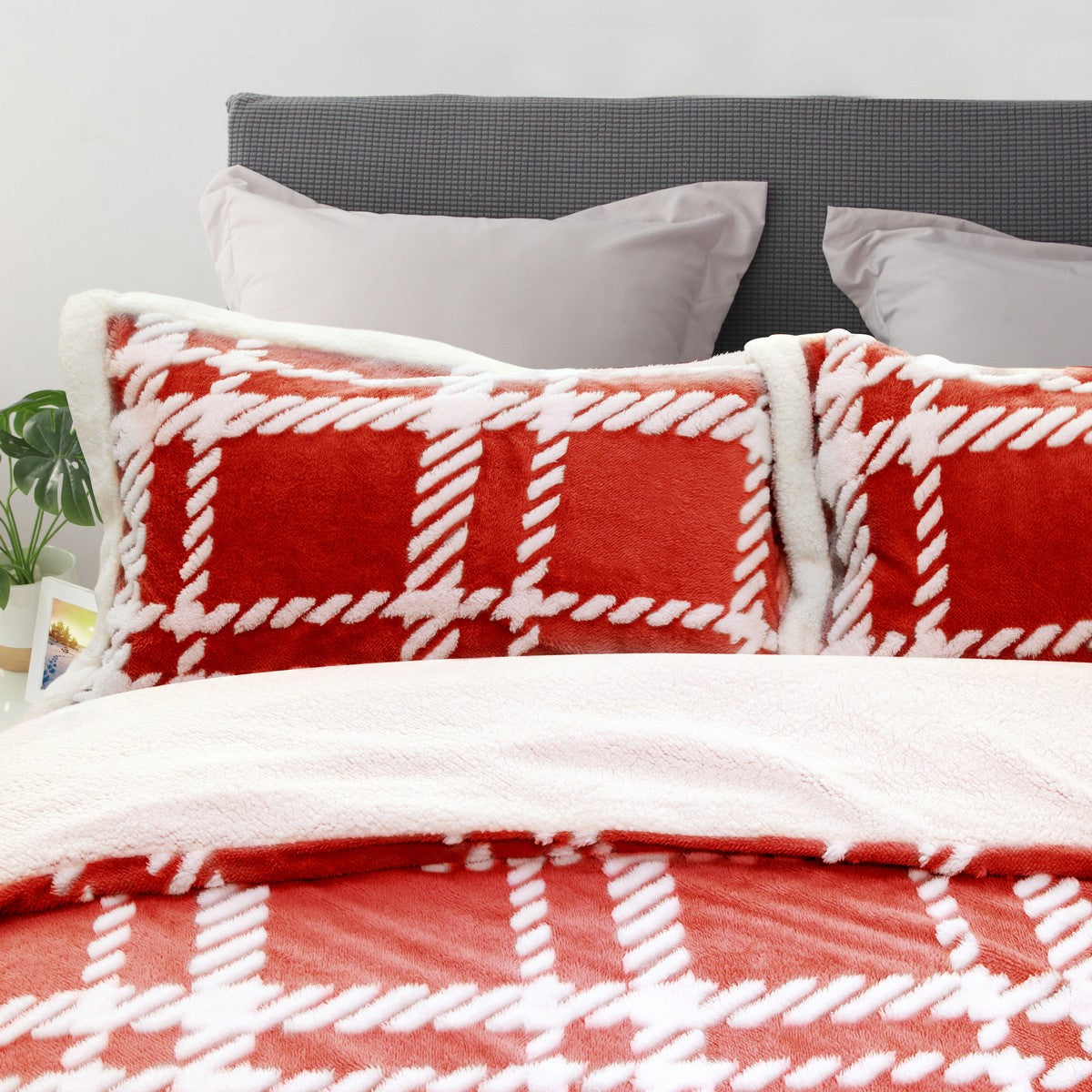 Ramesses 2 in 1 Teddy Fleece Sherpa Blanket Quilt Cover Set | Plush Warm Fleece Comforter Reversible Set