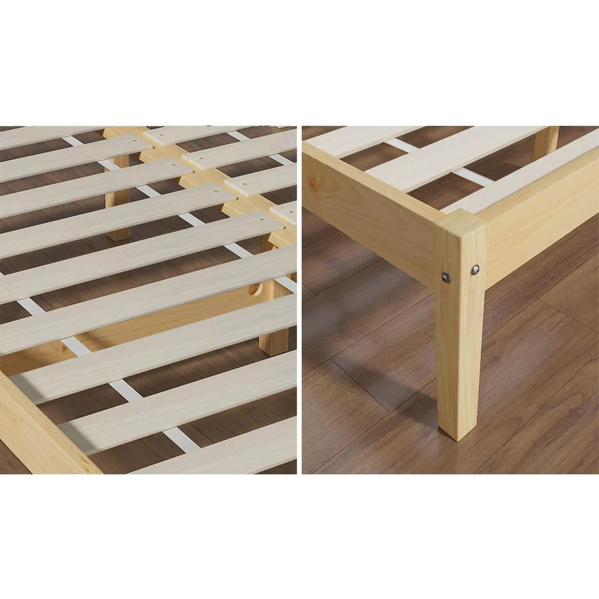 Milano High Solid Quality Wooden Timber Platform Bed | Easy Assembly Quality Modern Bed Frame