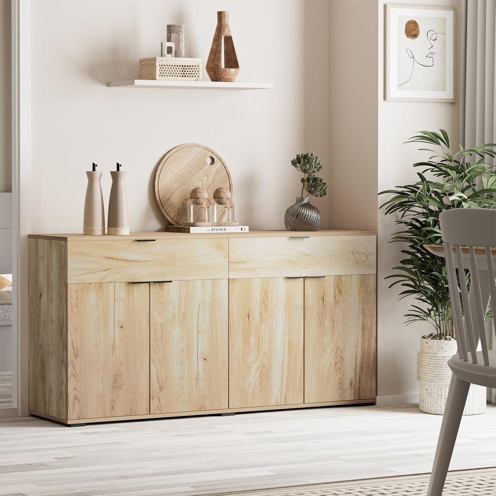 Murano High Gloss 4 Drawer Buffet | Modern Sideboard Glossy Storage Unit