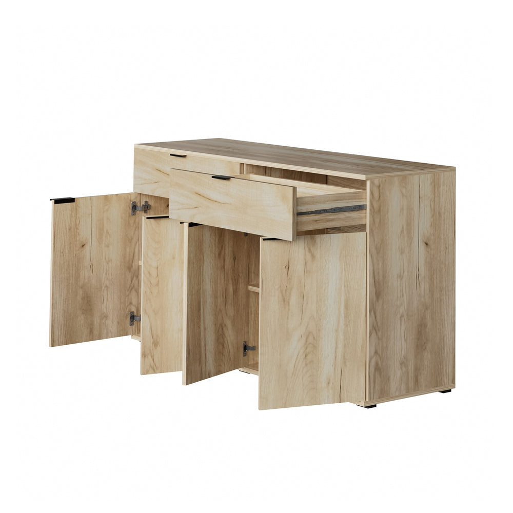 Murano High Gloss 4 Drawer Buffet | Modern Sideboard Glossy Storage Unit