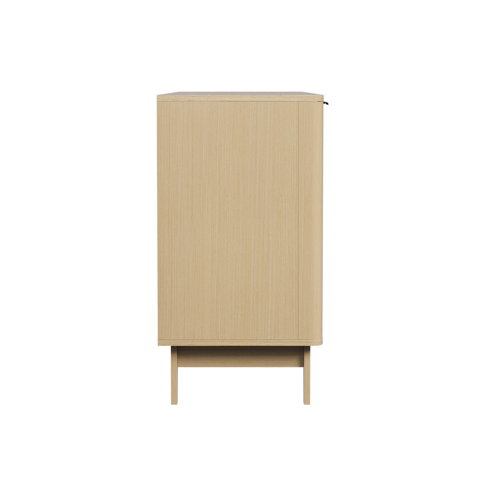 Alina Ripple Effect Modern 4 Drawer Buffet | Scandi Sideboard Storage Unit