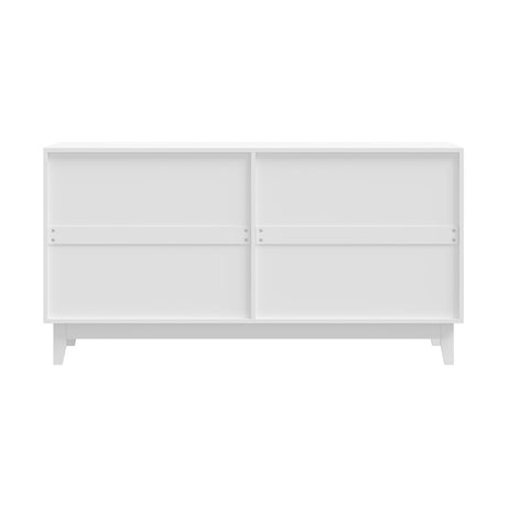 Alina Ripple Effect Modern 4 Drawer Buffet | Scandi Sideboard Storage Unit
