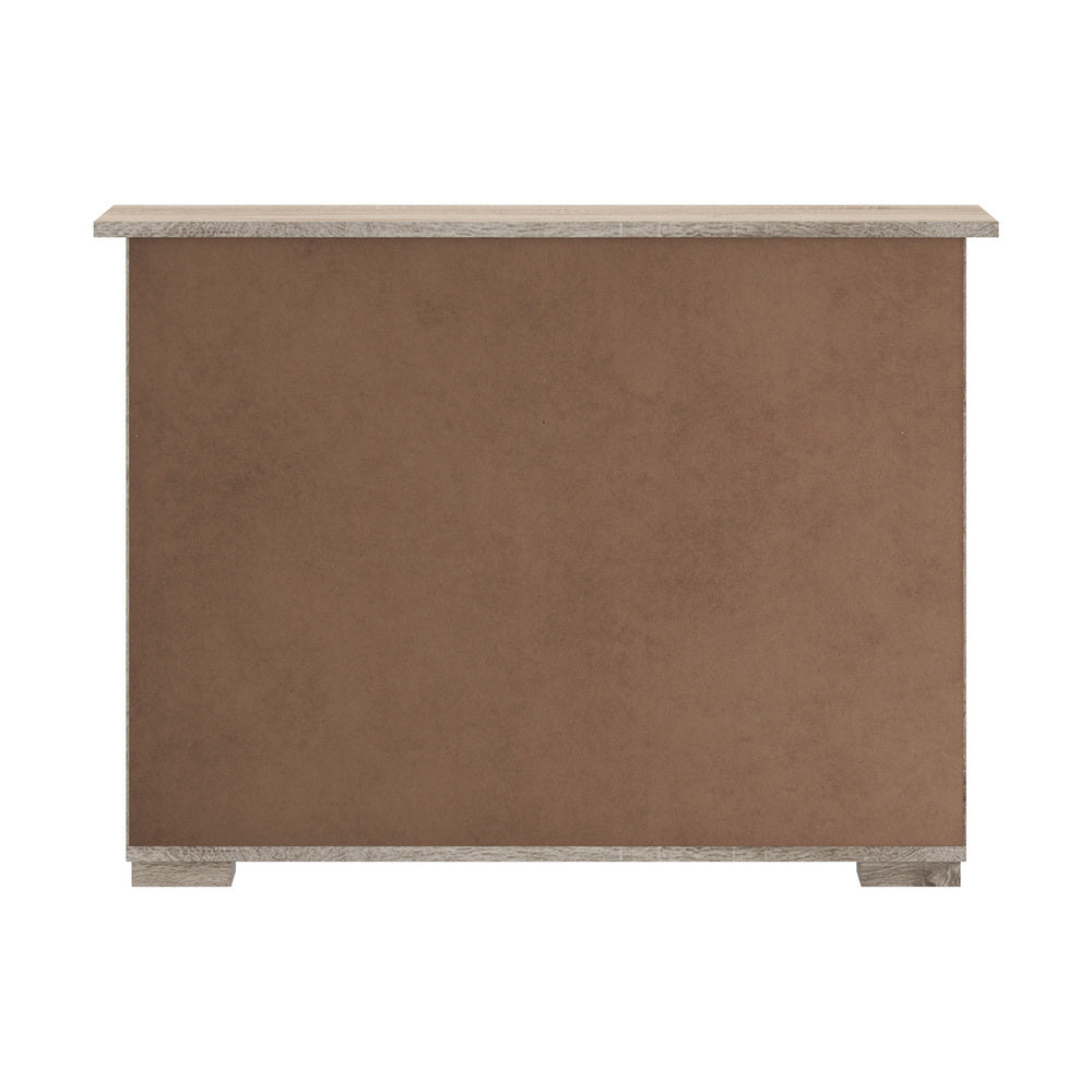 Belgrado Modern 2 Drawer Sideboard Glass Door Buffet | Contemporary Display Storage Cabinet