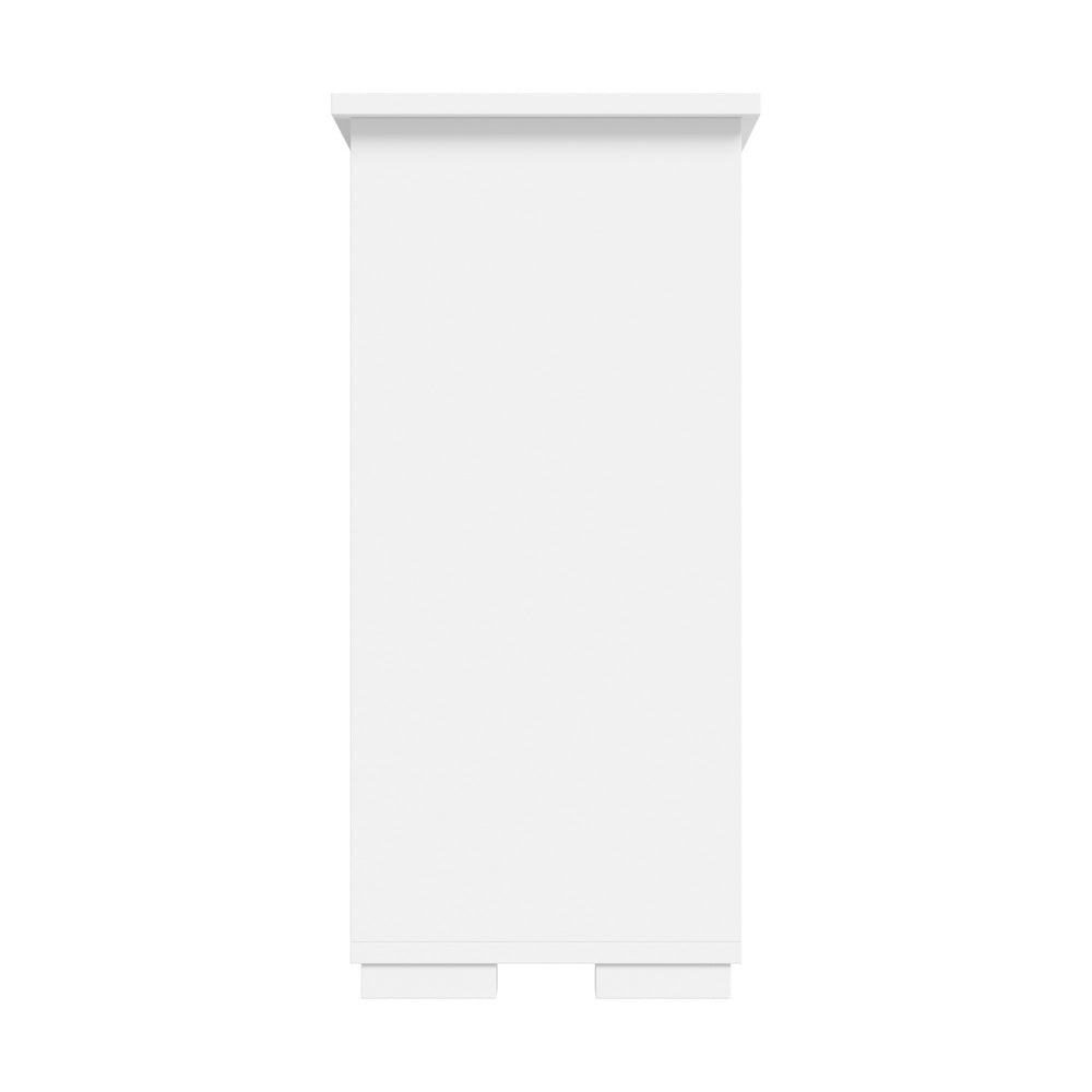 Belgrado Modern 2 Drawer Sideboard Glass Door Buffet | Contemporary Display Storage Cabinet