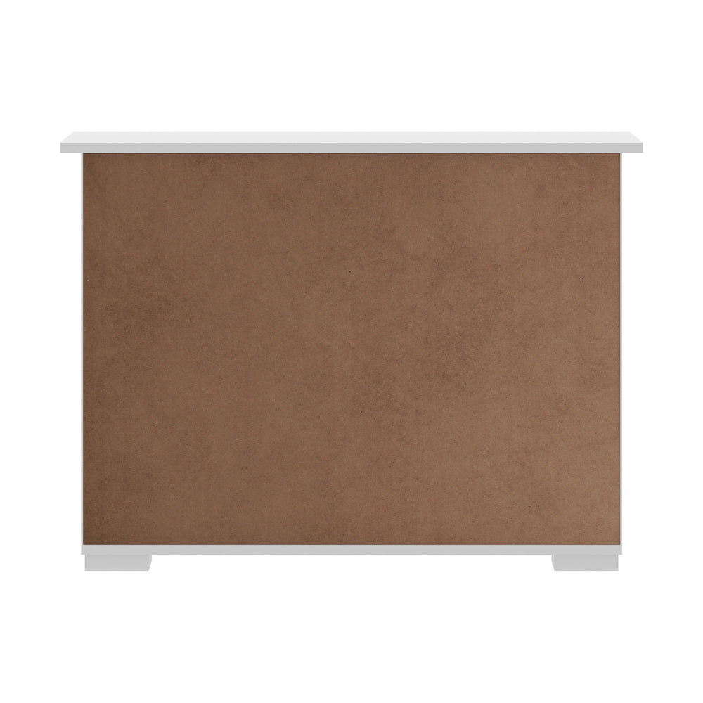 Belgrado Modern 2 Drawer Sideboard Glass Door Buffet | Contemporary Display Storage Cabinet