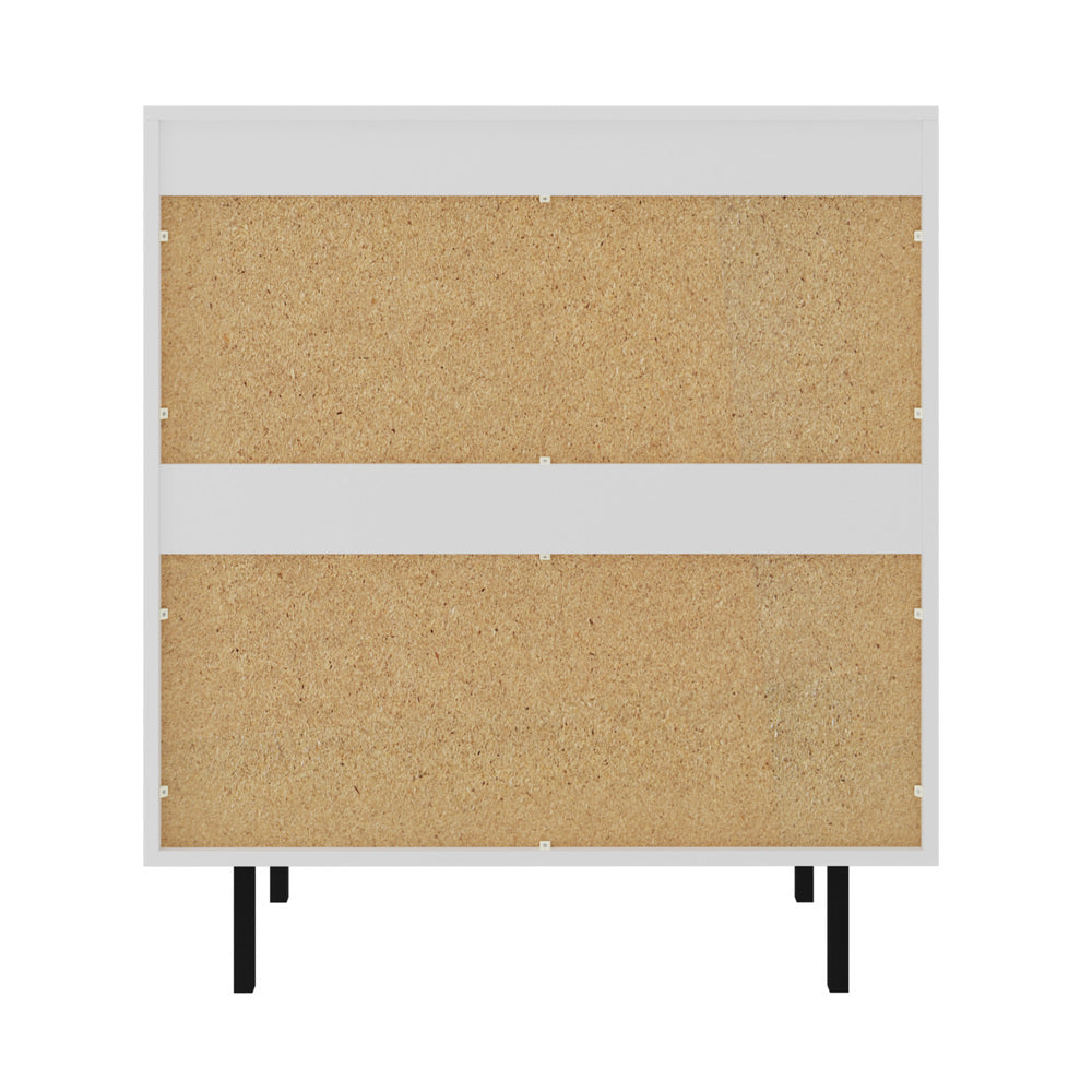 Barbados Modern 2 Drawer Sideboard with Fluted Glass Door | Hampton Style Display Storage Cabinet