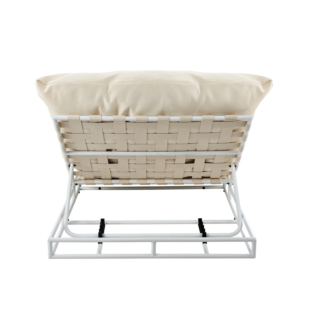 Azzuro Plush Cushioned Weatherproof Outdoor Lounger | Adjustable Outdoor Pool Day Bed Lounger