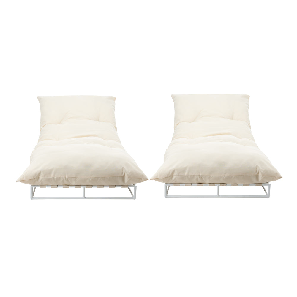 Azzuro Plush Cushioned Weatherproof Outdoor Lounger | Adjustable Outdoor Pool Day Bed Lounger