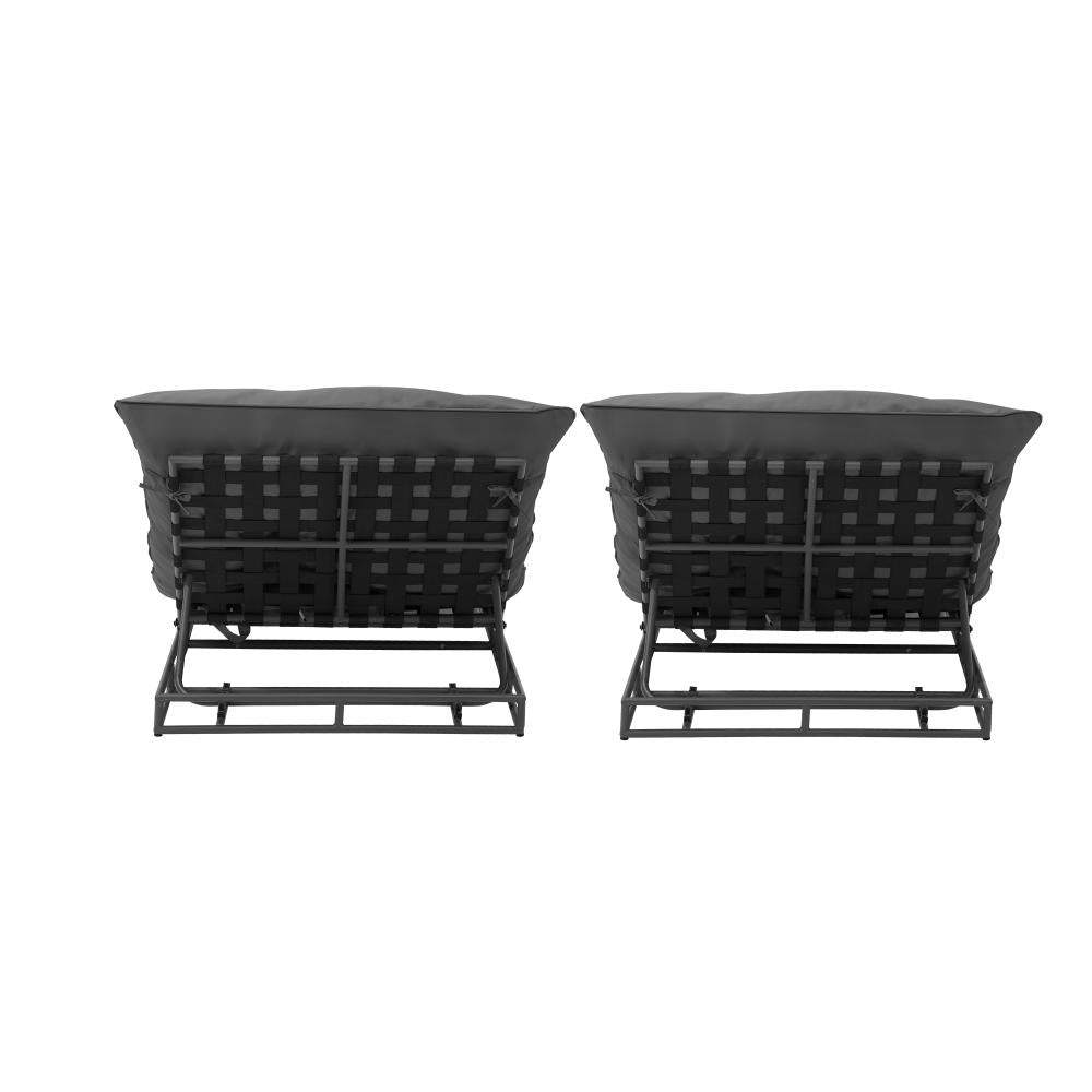 Azzuro Plush Cushioned Weatherproof Outdoor Lounger | Adjustable Outdoor Pool Day Bed Lounger