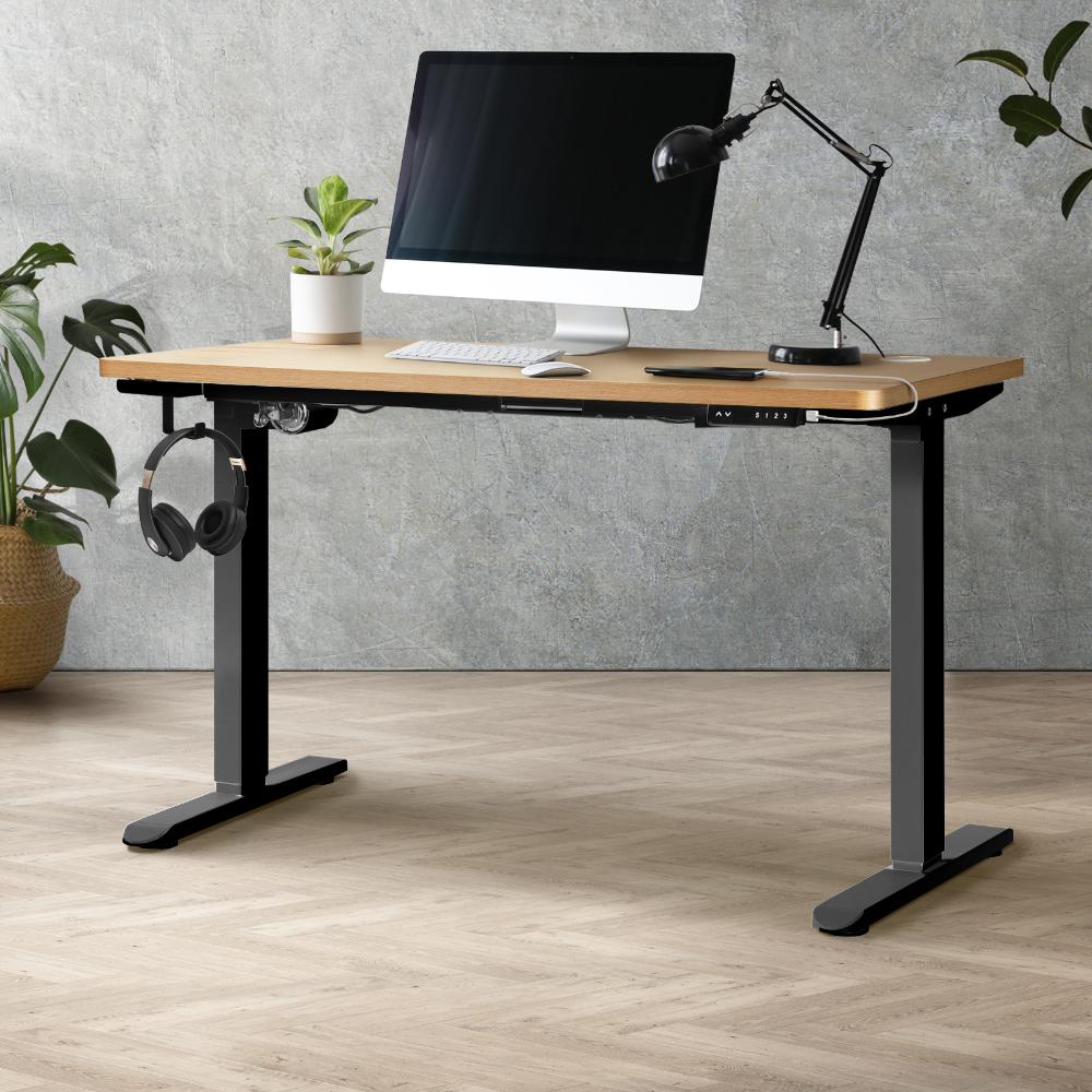 Leno Premium 71-116cm Electric Adjustable Standing Desk | Motorised Office Desk with USB & Type C Ports