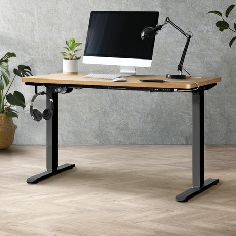 Leno Premium 71-116cm Electric Adjustable Standing Desk | Motorised Office Desk with USB & Type C Ports